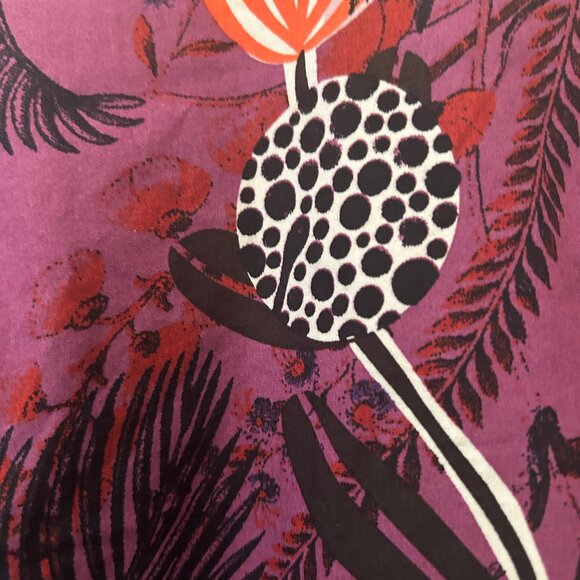 Desigual (collab. w/ Christian Lacroix) floral cropped blouse w/ back zip sz M - Picture 6 of 14